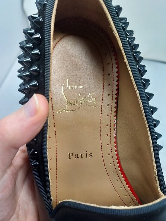Christian Louboutin MENS Black Tassilo Spike Stud Tassel Leather Loafer main image 4